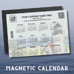 2026 Business Logo QR Lighthouse Calendar Magnet<br><div class="desc">This 2026 Business Logo QR Lighthouse Calendar Magnet -- with a lovely water scene - packs quite a punch -- has a full year calendar as well as your business name, logo and your QR code -- along with your company website written out and phone number. A handy affordable marketing...</div>