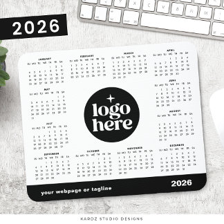 2026 Business Your Logo Here Marketing Calendar Mouse Pad