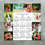 2026 Calendar 10 Photo Collage Family Poster<br><div class="desc">This 2026 calender can be personalized with your 10 favorite photos and family name.
Designed by Thisisnotme©</div>