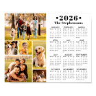 2026 Calendar 6 Photo Collage Personalized Poster