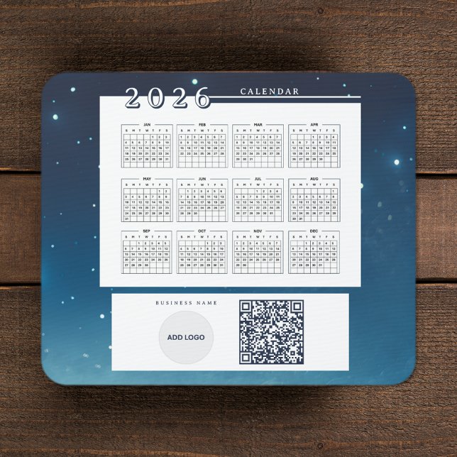 2026 Calendar Add Logo QR Code Mouse Pad (2026 Calendar Add Logo QR Code Mouse Pad)