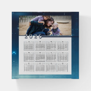 2026 Calendar Add Photo Paperweight