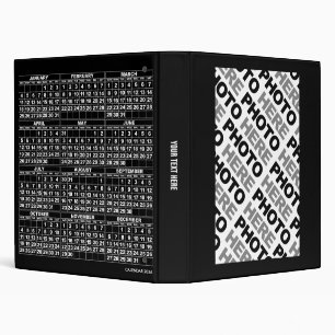 2026 Calendar Binder Black