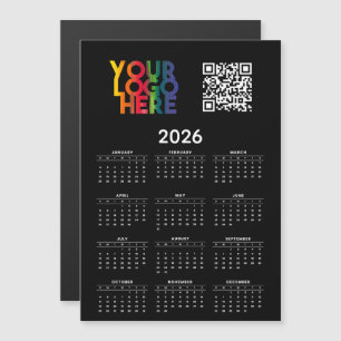 2026 Calendar Business Logo QR Code Magnetic Card