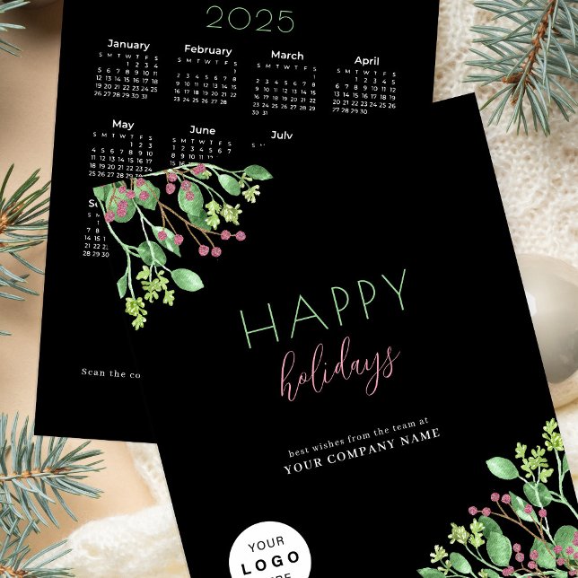 2026 calendar business QR promotional holiday card (Creator Uploaded)