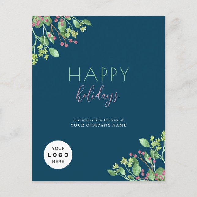 2026 calendar business QR promotional holiday card Flyer (Front)