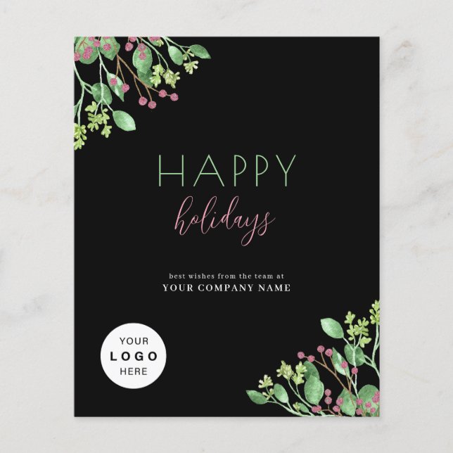 2026 calendar business QR promotional holiday card Flyer (Front)