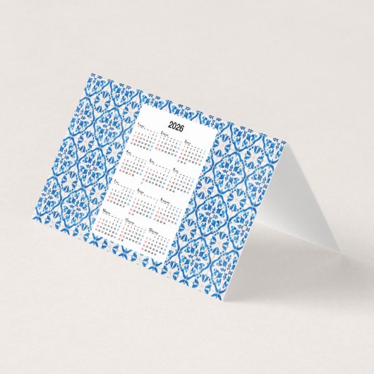 2026 Calendar Design – Unique Yearly Azulejo  (Front)