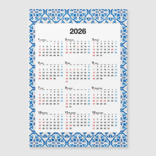 2026 Calendar Design – Unique Yearly Azulejo
