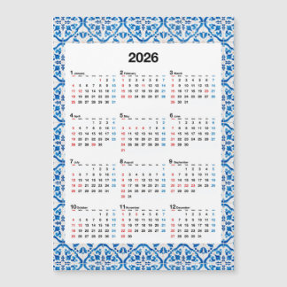 2026 Calendar Design – Unique Yearly Azulejo 