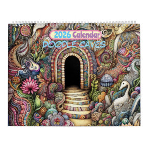 2026 Calendar Doodle Caves Art Calendar