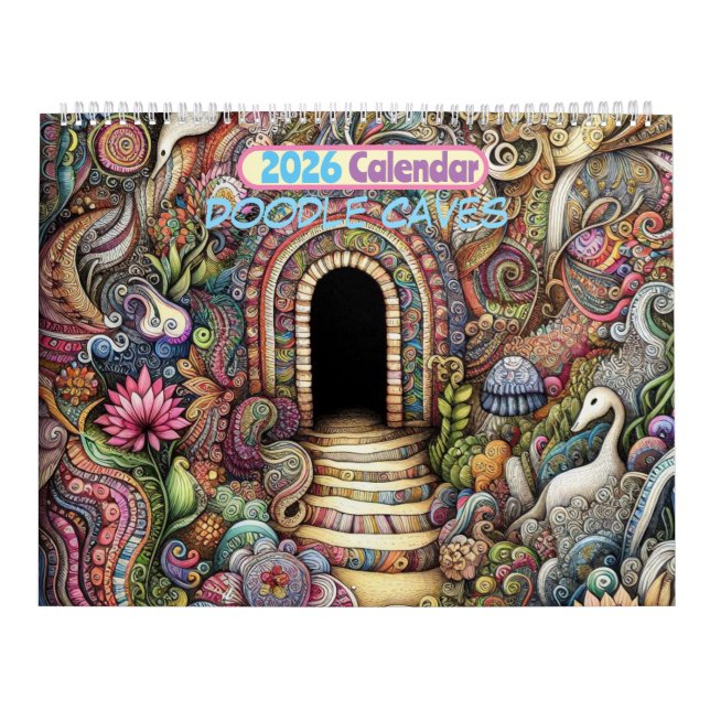 2026 Calendar Doodle Caves Art Calendar (Cover)