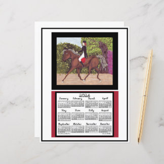 2026 Calendar Dressage Horse Equine Fabric Font