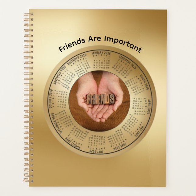 2026 Calendar Friends Are Important Planner (Front)