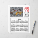 2026 Calendar Imagine Peace Photo Love Fabric Font