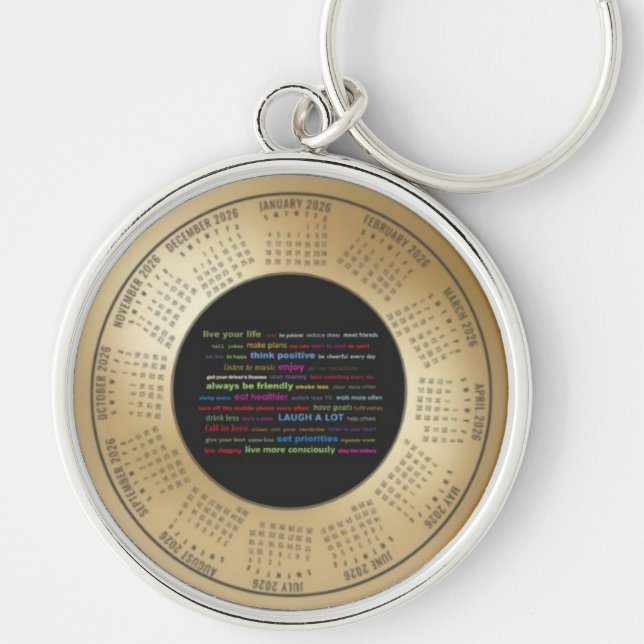 2026 Calendar Keychain Resolutions (Front)