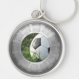 2026 Calendar Keychain Soccer Ball In Grass