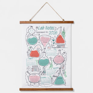 2026 Calendar Lab Notes Hanging Tapestry
