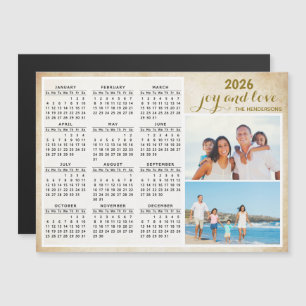 2026 Calendar Magnet Custom Family Photo Keepsake