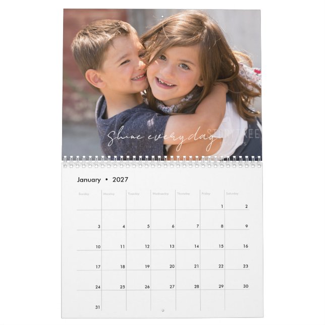 2026 Calendar Motivational With Family Photos (Jan 2027)