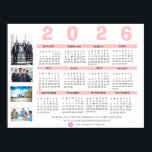 2026 Calendar Multi Photo Christmas Corporate Gift Poster<br><div class="desc">2026 Multi Photo Corporate Christmas Calendar Poster | Business Holiday Greeting & New Year Gift | Company Office Wall Calendar. Celebrate the season in style with this elegant 2026 corporate photo calendar poster, featuring space for multiple company photos and a clean modern layout. Perfect as a business Christmas greeting and...</div>