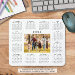 2026 Calendar One Photo Personalized Custom Colors Mouse Pad
