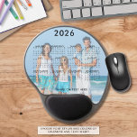 2026 Calendar Photo Overlay Custom Gel Mouse Pad<br><div class="desc">2026 Calendar Photo Overlay Custom Mouse Pad. Create your own personalized, custom color 2026 annual calendar overlay on one of your favorite pictures with an opacity layer to mute your image and add a name or other custom text or delete the sample text to leave blank. CHANGES: Change the text...</div>