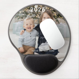 2026 Calendar Photo Overlay Gel Mouse Pad
