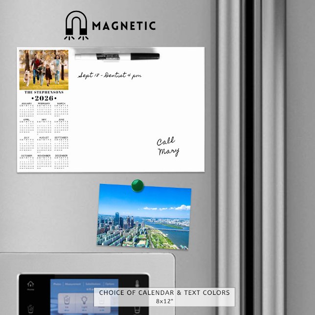 2026 Calendar Photo Personalized Dry Erase Board (Creator Uploaded)