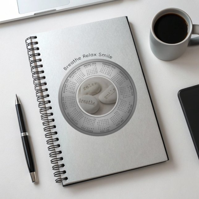 2026 Calendar Planner Quote Breathe Smile Relax  (Creator Uploaded)