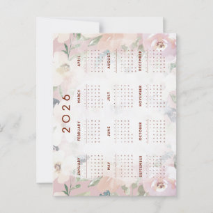 2026 calendar  postcard