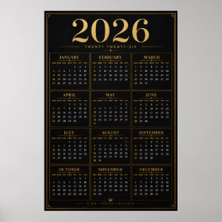2026 Calendar Poster