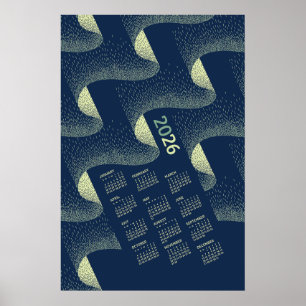 2026 Calendar Poster Aurora Borealis