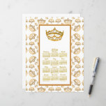 2026 Calendar Queen Hearts Gold Crown Fabric Font