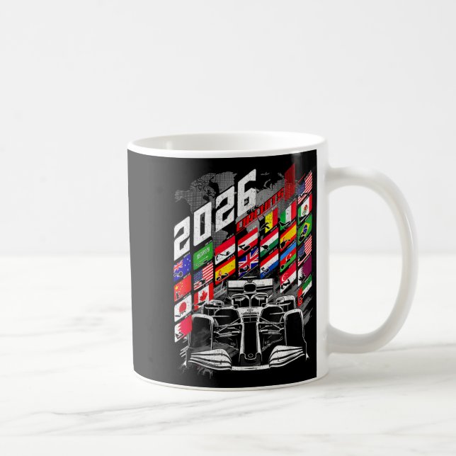 2026 Calendar Racing Circuit Schedule Places  Coffee Mug (Right)