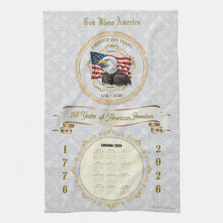 2026 Calendar Towel God Bless America 250 Years