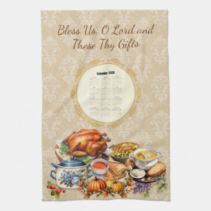2026 Calendar Towel Grace Bless Us O Lord