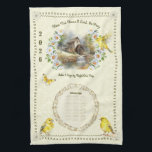 2026 Calendar Towel Kitchen Prayer House Blessing<br><div class="desc">2026 Calendar towel - yellow with old mill and goldfinch.  The prayer reads: "Bless this House O Lord we pray,  Keep it safe by night and day".  Thanks for looking.</div>