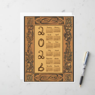 2026 Calendar Windsor Castle Inspired Wood Fabric