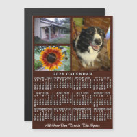 2026 Calendar Year Wood Grain Custom 3 Photos