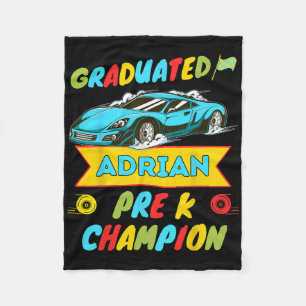 2026 Car Adrian Personalized Last Day Of Pre K Gra Fleece Blanket