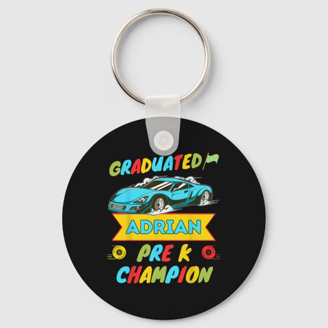2026 Car Adrian Personalized Last Day Of Pre K Gra Keychain (Front)