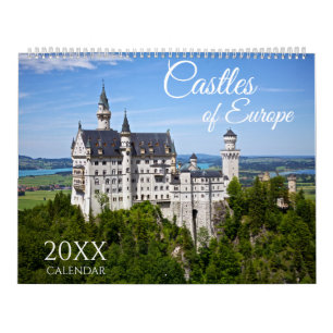 2026 Castles of Europe Wall Calendar Scenic