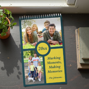 2026 Chic Trendy Modern Minimalist Family Photos Calendar