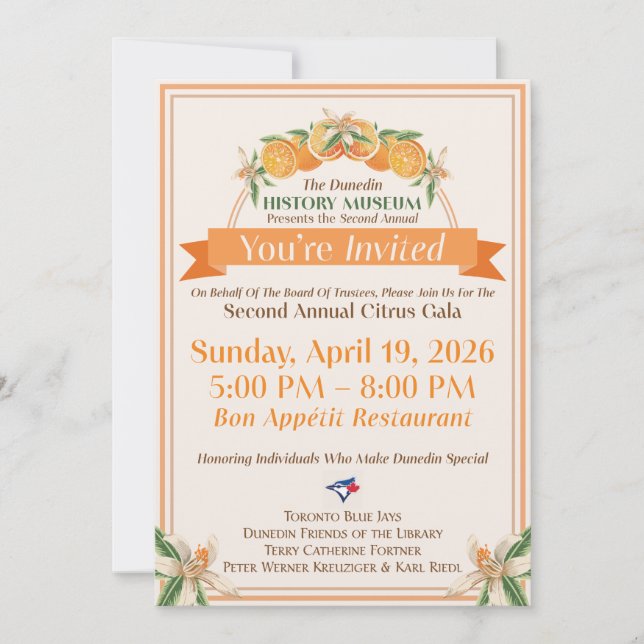 2026 Citrus Gala Invitation (Front)