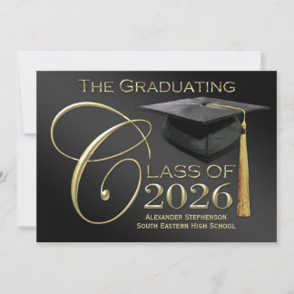 2026 Classic Black & Gold Graduation Announcement