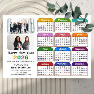 2026 Color Calendar US Holidays Corporate Magnetic