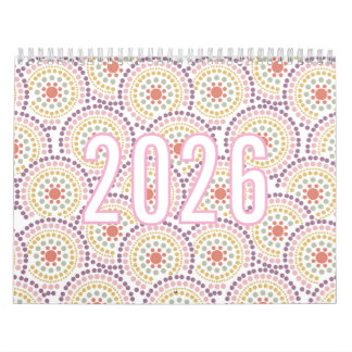2026 Colorful Pastel Pattern Illustration Calendar