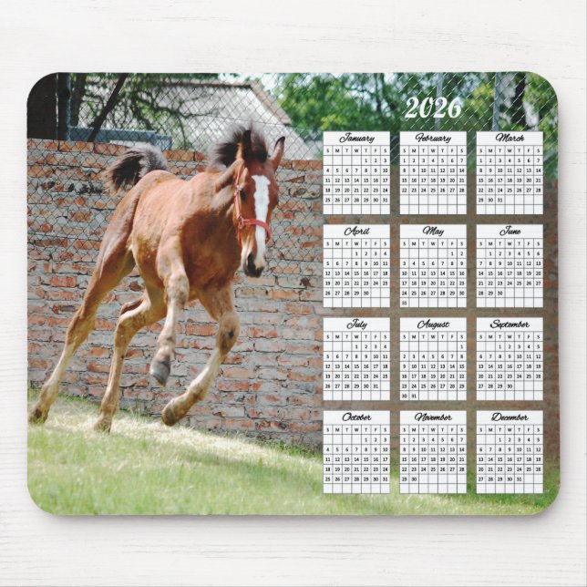 2026 Colt Running Calendar Mouse Pad (Front)