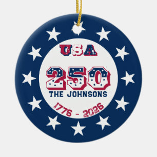 2026 Commemorative USA Custom Keepsake Ornament